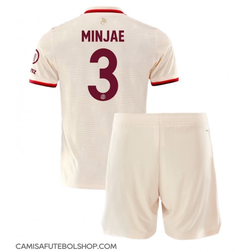 Camisa de time de futebol Bayern Munich Kim Min-jae #3 Replicas 3º Equipamento Infantil 2024-25 Manga Curta (+ Calças curtas)